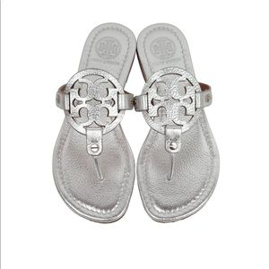 Silver Tory Burch Sandals NEVER WORN